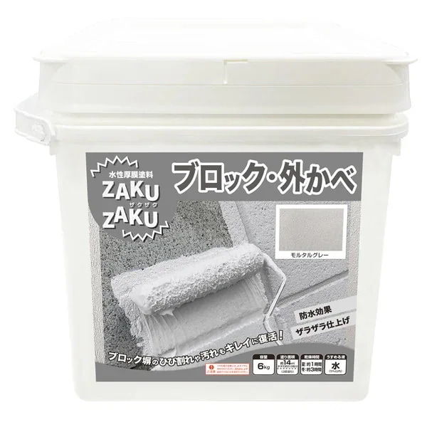 ニッペ ZAKUZAKU 6kg モルタルグレー