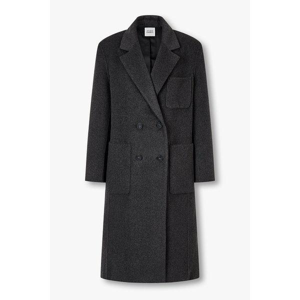 テーラードカラー ダブルロングコート 91F5411781085