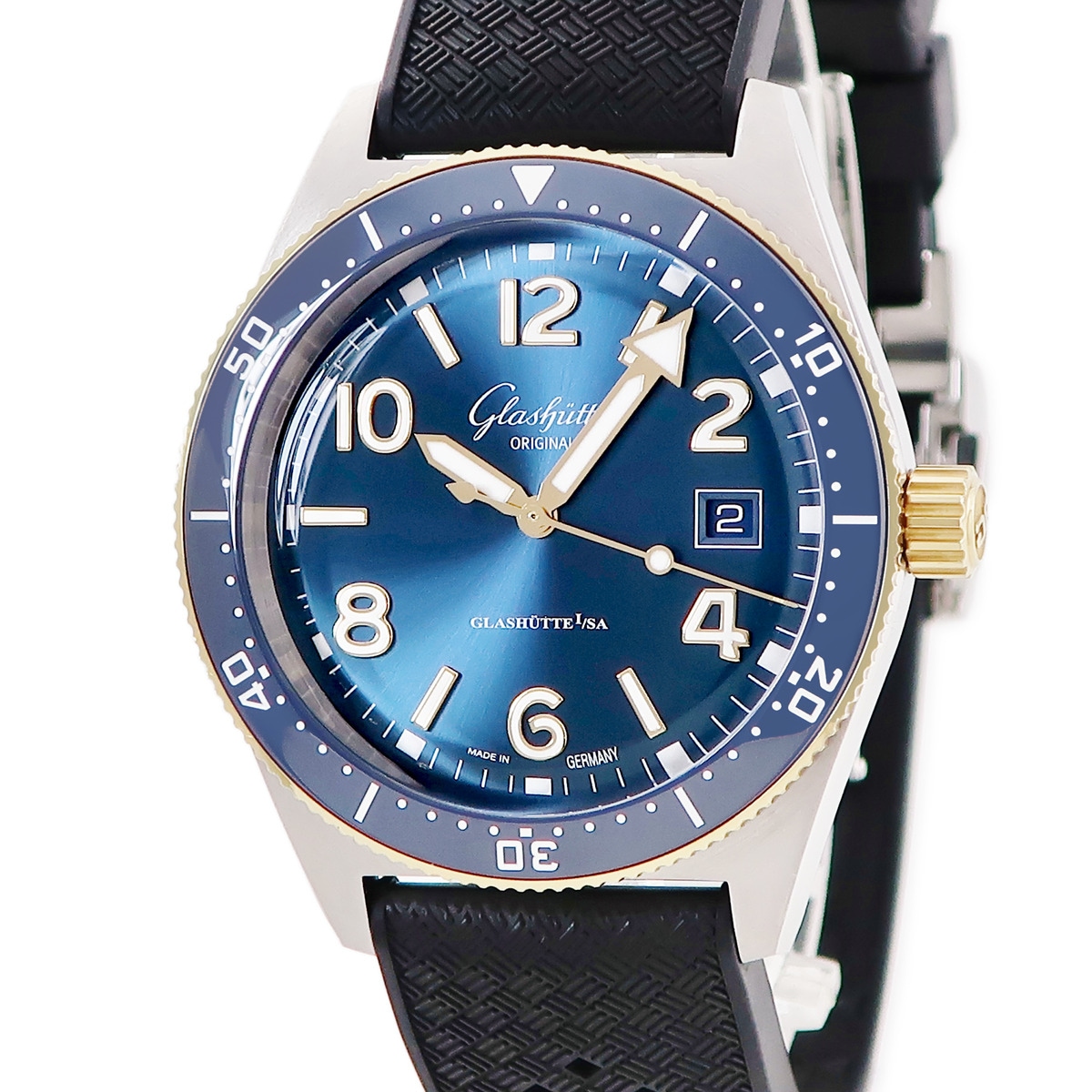 スペシャリスト SeaQ 1-39-11-10-90-34 自動巻き メンズ K18RG×SS コンビ ブルー デイト 3年保証