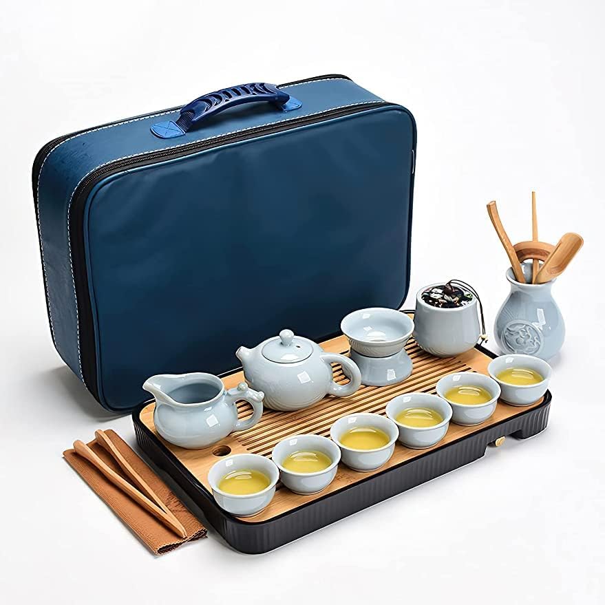 茶器 セット 急須セット お茶セット 湯呑み ティーセット旅行茶具 中国茶道具 (A)
