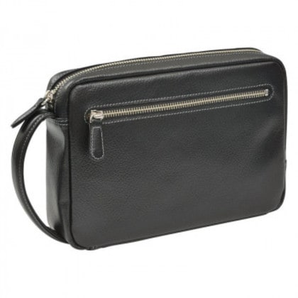 良品工房 日本製牛革手作りメンズポーチ(ブラック) B1103-300B 5517-264