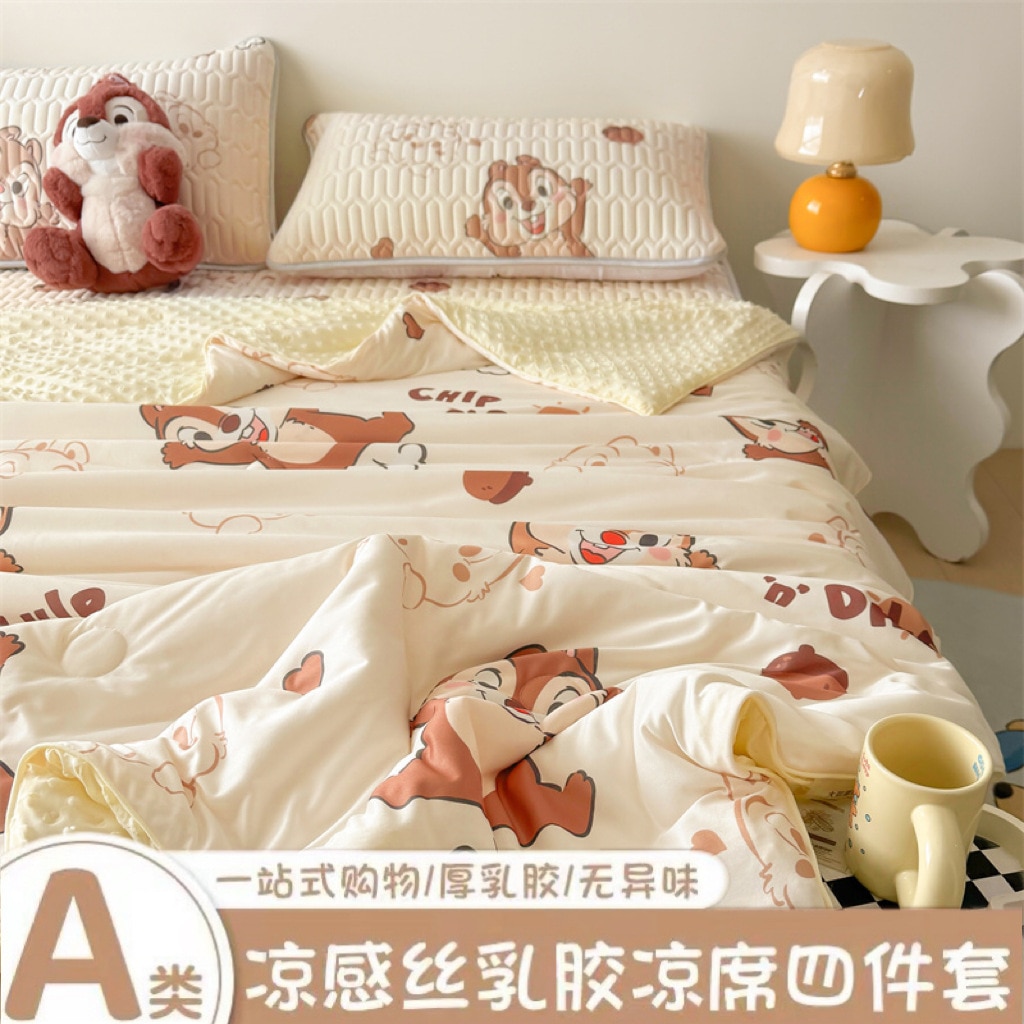 クラスa母親と赤ちゃんグレードアイスシルクラテックスマット3ピースセットサマーチルドレンズエアコンマット4ピースセット洗濯可能なソフトマット 2222222