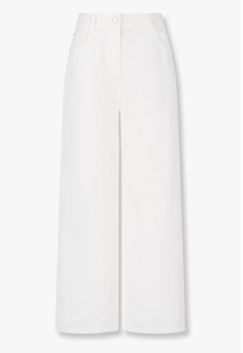 バック V刺繍 ワイド フィット デニム パンツ