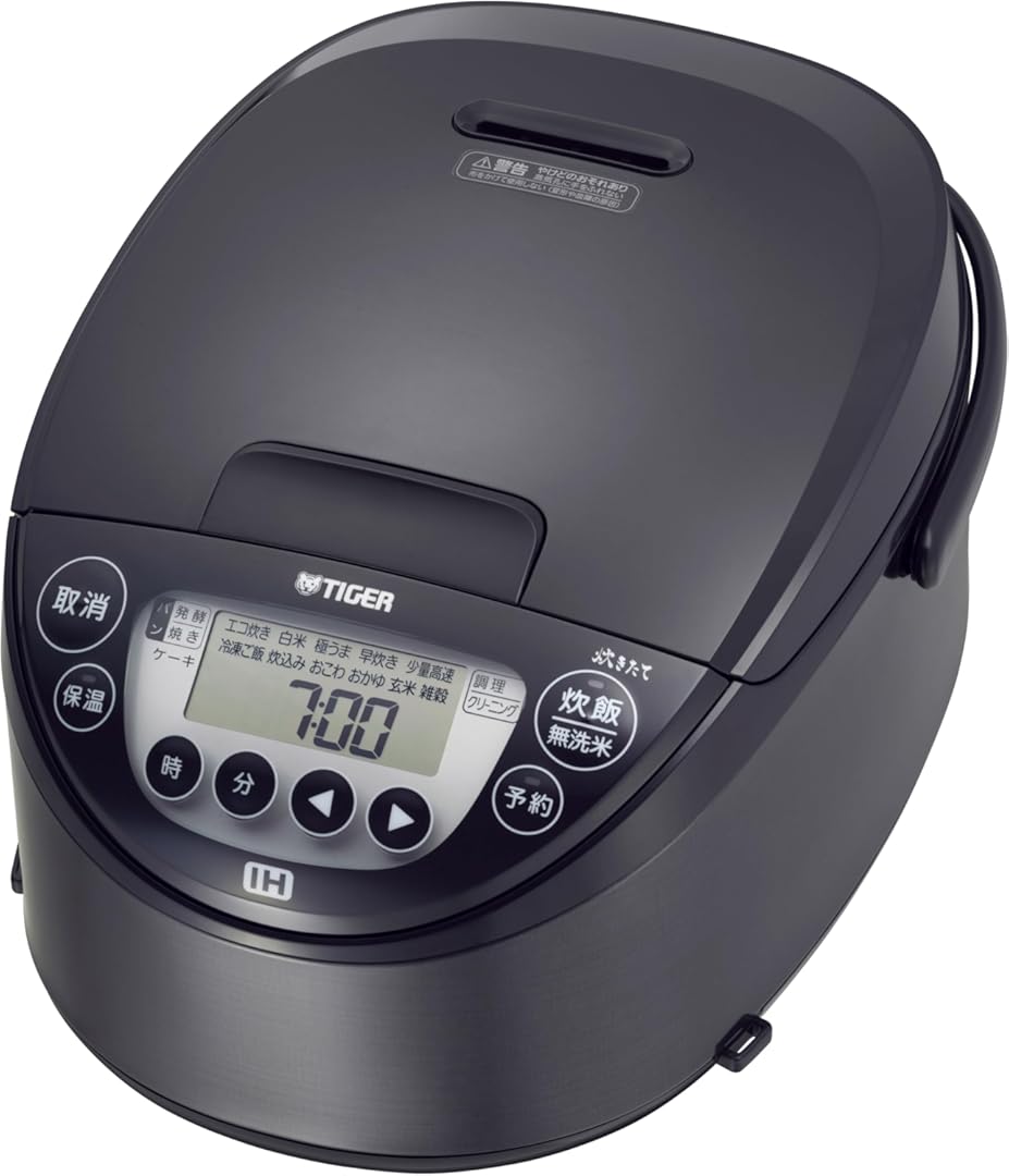 TIGER タイガー 炊飯器 5.5合 IH式 炊きたて 遠赤厚釜 お手入れ簡単 WEB説明書 ブラック JPN-N100K