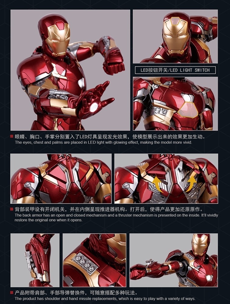 SALE!新品未開封御模道 1/9 アイアンマン マーク46 DX版 希少 正規品 マーベル トニースターク プラモデル IRONMAN MK46 TOYS