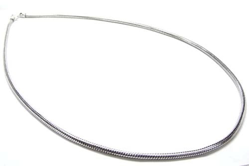 蛇腹ネックレスチェーン（M）長さ41-51cm 3サイズ 幅3mm シルバー925 首飾り アクセサリー ジュエリー 本物の銀 高級 男性 女性 プレゼント 誕生日 記念日 sn-00-0039-xx