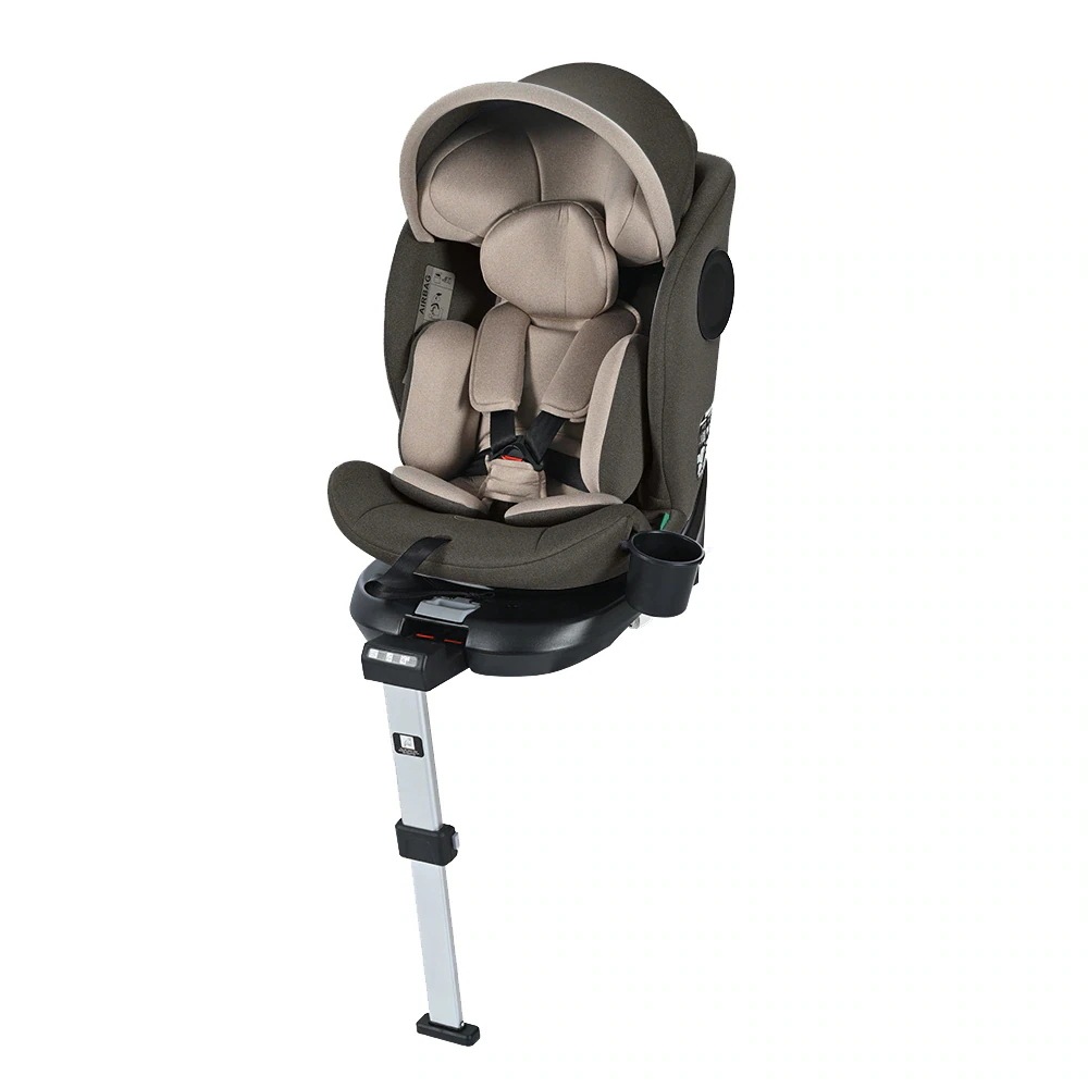 チャイルドシート 新生児 ISOFIX 0歳～12歳 360度回転式 40～150cm ジュニアシート 調節可能 洗える キャノピー付き ベビーシート ドリンクホルダー付きG サポートレ