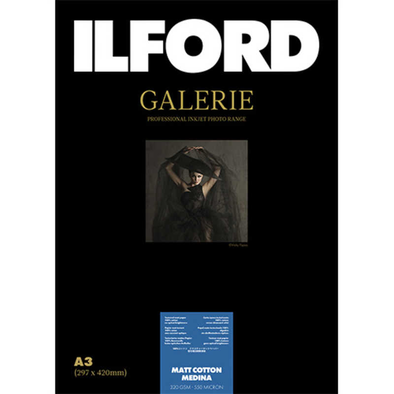 イルフォード　イルフォードギャラリーマットコットンメディナ 320g/m2(A325枚)ILFORD GALERIE Matt Cotton Medina　433240