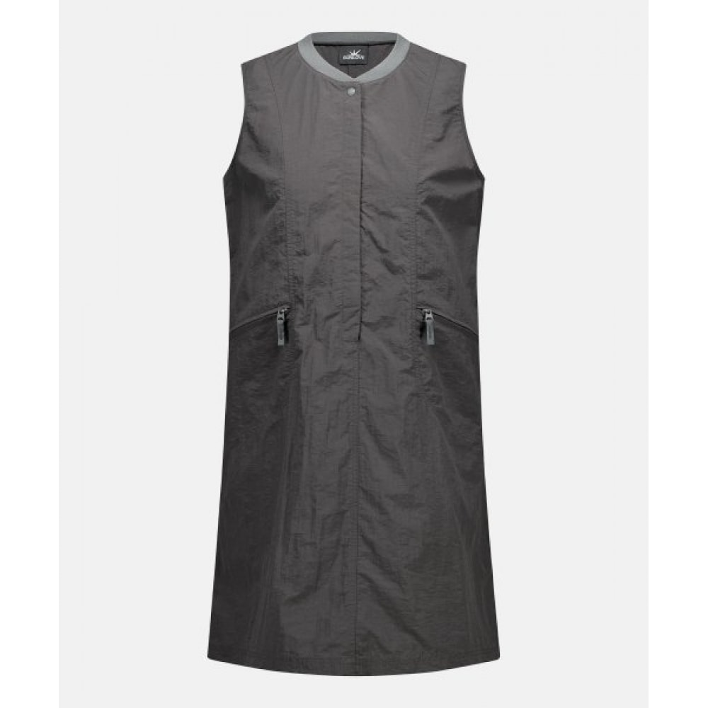 SUNLOVE カーゴナイロンジップドレスチャコール