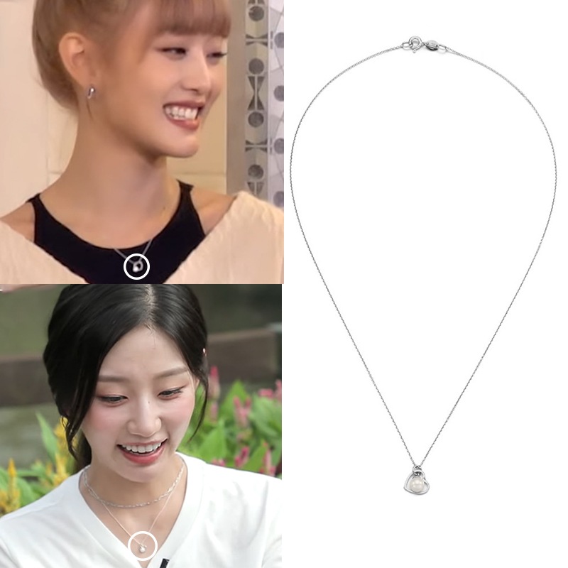 [テヨン/(G)IDLEミンニ着用] パール ハート ネクリス / 韓国ファッション 韓国人気ブランド