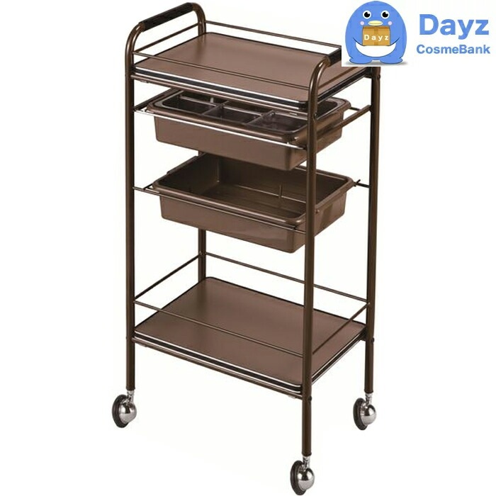 C-118 スタンダードセット台　ブラウン　キャスター付き　　サロンワゴン　　メーカー直送品 納期要確認 / キャンセル返品不可商品　　RB 20,306円