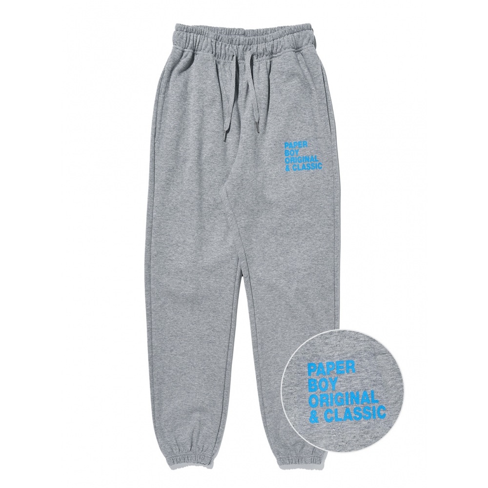 PAPERBOYクラシックスウェットパンツメランジ