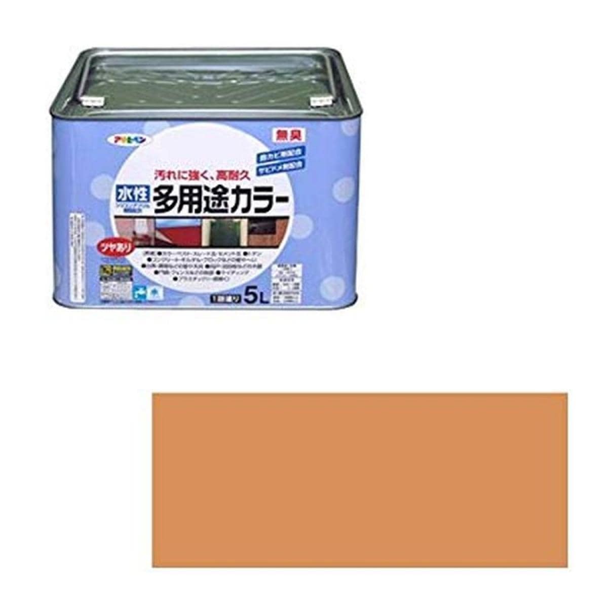 アサヒペン 水性多用途カラー 5L ラフィネオレンジ