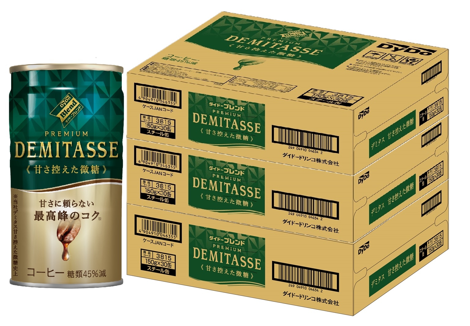 ダイドー ブレンド プレミアム デミタス 甘さ控えた微糖 缶 150ml×3ケース/90本