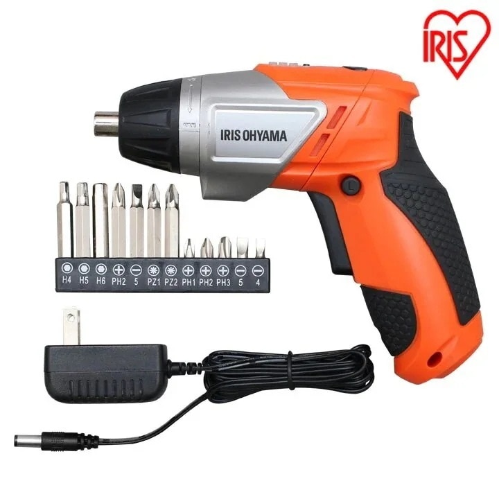 充電式電動ドライバー オレンジ JCD-421-D 電動ドライバー コードレス 小型 コンパクト　メガ割