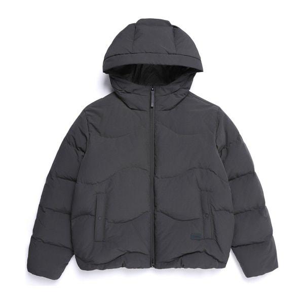 N254WDW970 女性 波型キルティング ダックダウン ジャンパー GREY