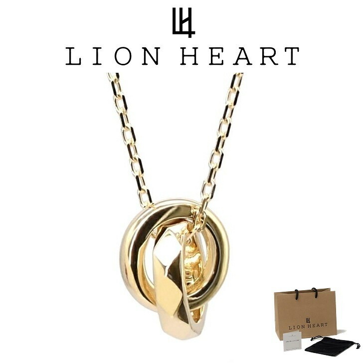 ネックレス メンズ カッティングダブルリングプチネックレス K10 10金 LH-1NE272 クリスマス 誕生日 プレゼント ギフト 彼氏 ブランド 人気