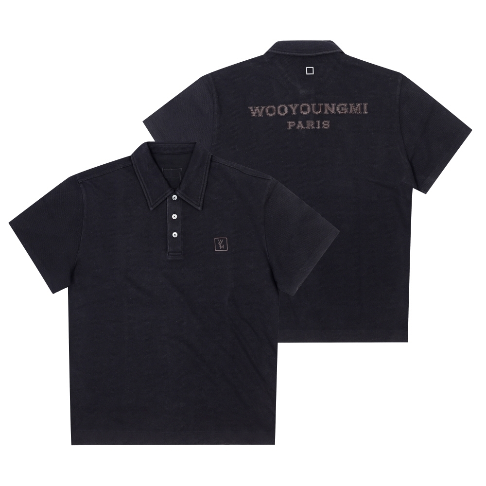 ウーヨンミ メンズ 半袖Tシャツ ホワイトロゴ W261TS17 739B
