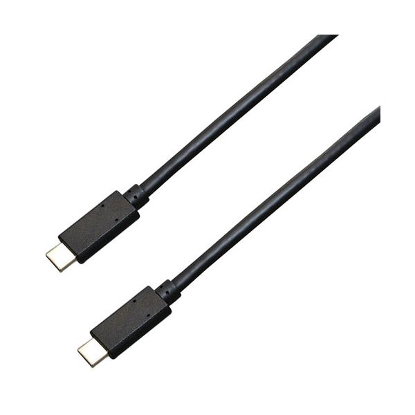 (5個セット)BAUT Type-C/Type-CケーブルUSB3.1Gen2 3A 1m ブラック BUSCC3130100BX5