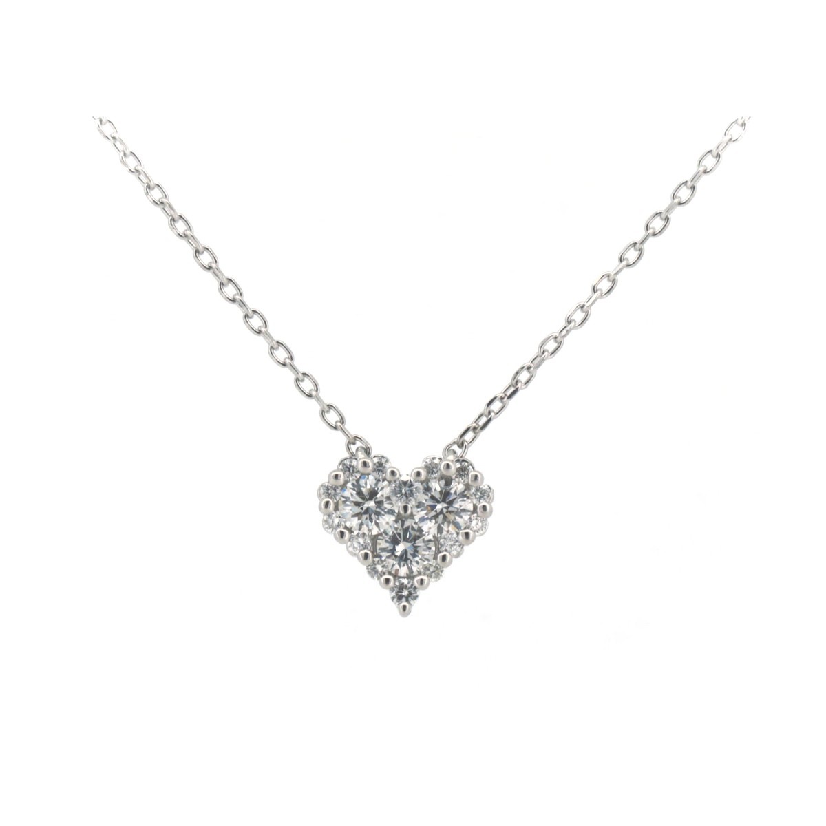ダイヤモンド ネックレス ハートモチーフ 0.30ct Pt950/Pt850(プラチナ) 質屋出品