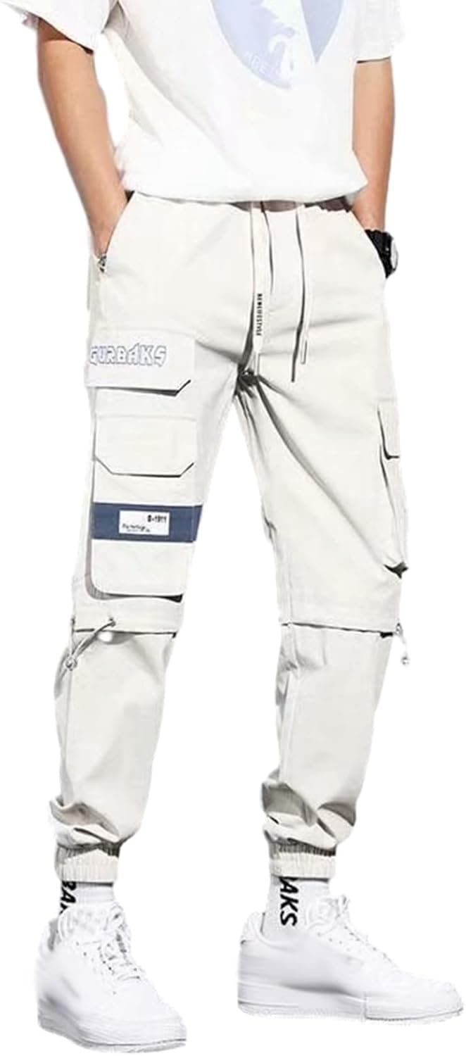カーゴパンツ 作業パンツ メンズ テーパードパンツ 引き紐 ロングパンツ ポリエステル ポケット付き ずぼん リブ裾 通気性 9分丈 快適 男性用 ヒップホップ ストリート 原宿 春夏秋用 5,191円