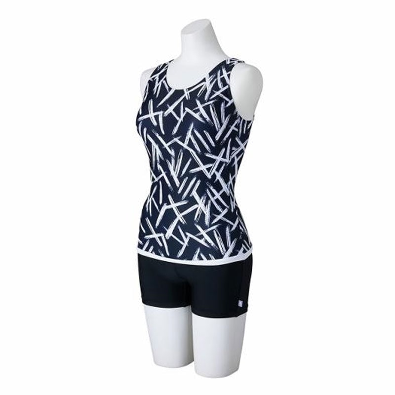 アクアフィットネス用 オールインワン ウィメンズ スイム フィットネス水着 (N2JGB357)