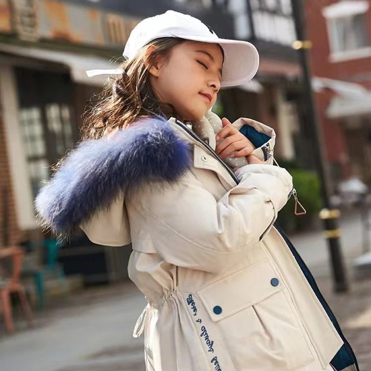 品質いいな新品 ダウンジャケット キッズ ジュニア 女の子 子供服 ダウンコート 韓国 ロング アウター フード付き ファー付き 秋冬 防風 暖かい 6,072円