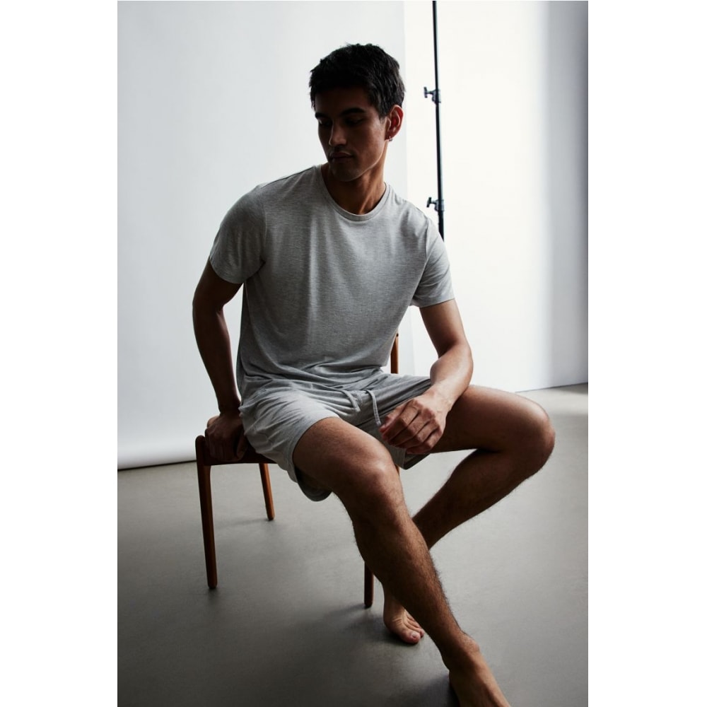 H&M ジャージーパジャマグレーメランジ