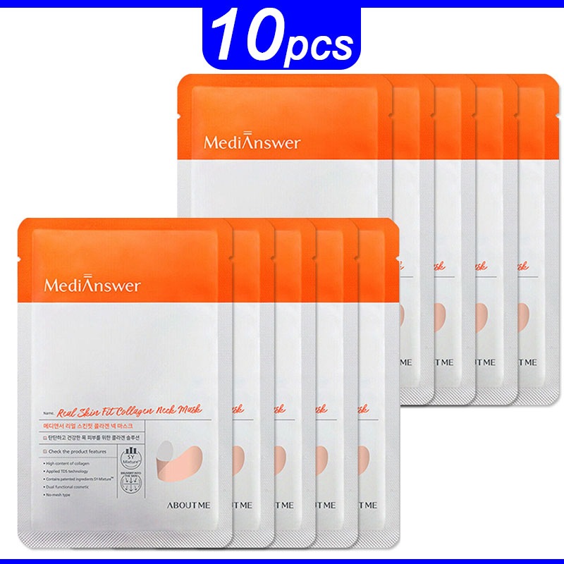 10枚 [しわ弾力]リアルスキンフィットコラーゲンネックマスク about me アバウトミー パック 首専用 4,978円
