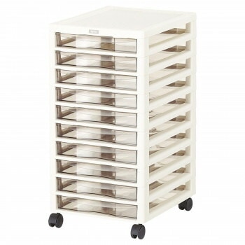 収納ケース アプロス B4浅型10段 AP-B4-A10 アイボリー/IV