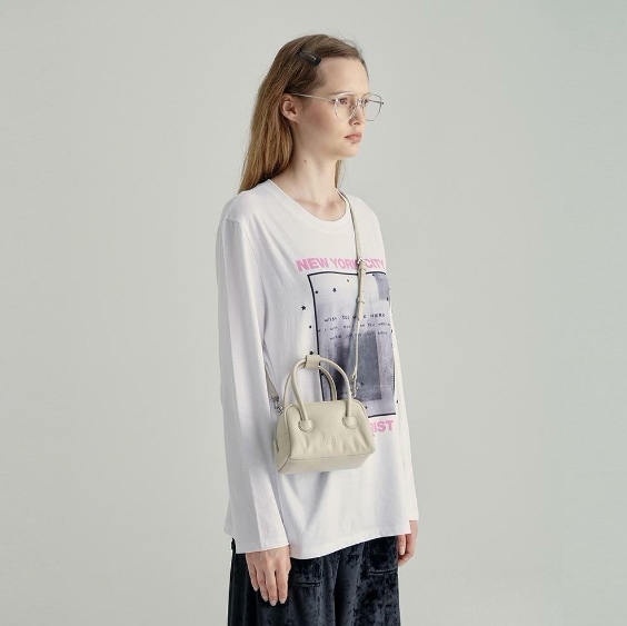 【MARGESHERWOOD】 PADDED SOFT TOTE MICRO : ECRU PLAIN