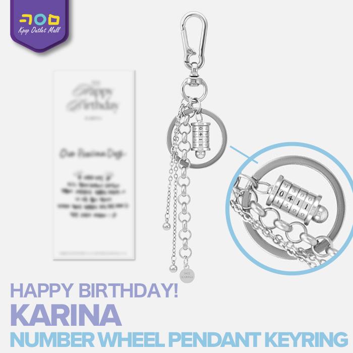 【即納】 aespa カリナ 【 aespa KARINA ARTIST BIRTHDAY NUMBER WHEEL PENDANT KEYRING 】 エスパ カリナ 誕生日 記念 ペンダント