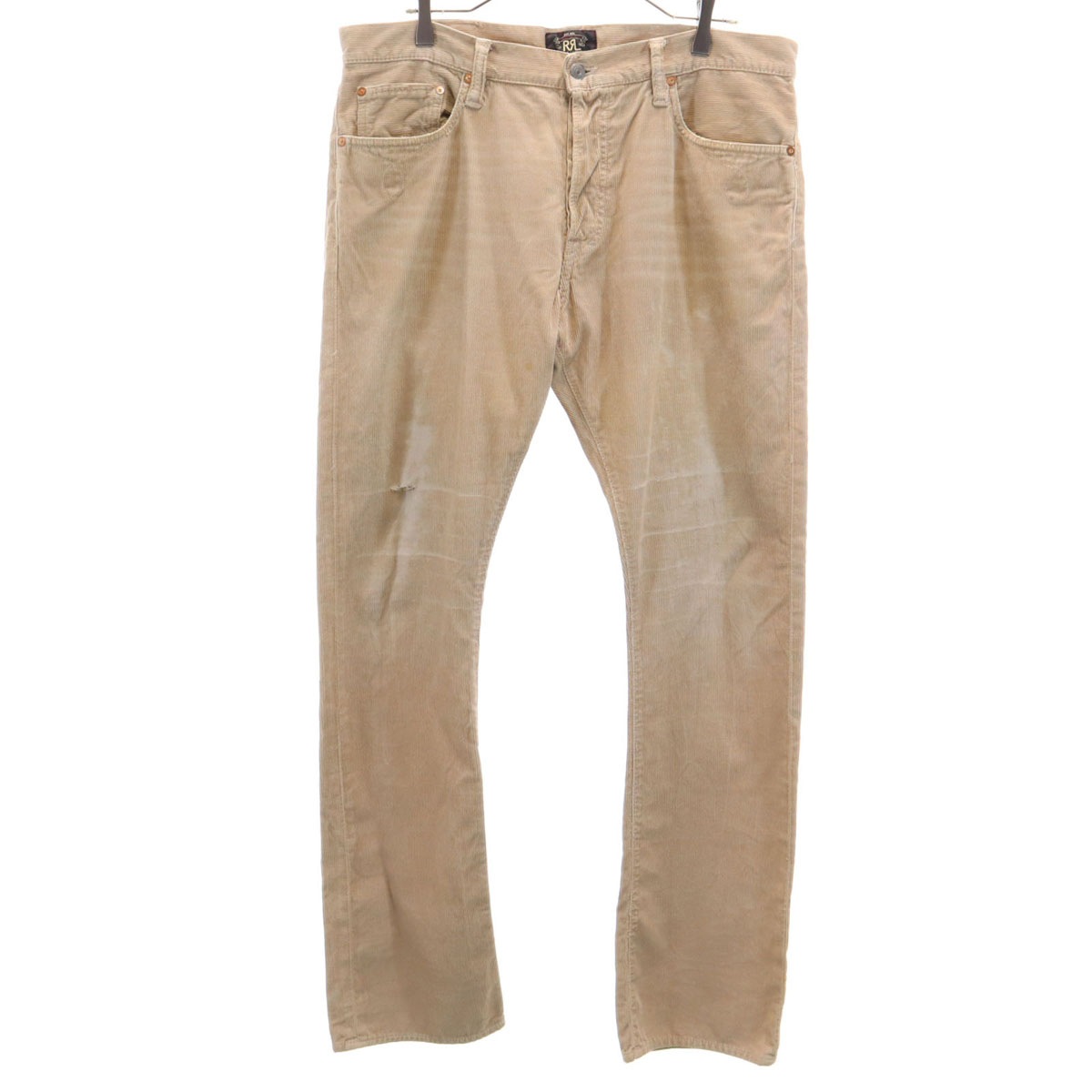 ダブルアールエル RRL USA製 コーデュロイパンツ W35 ベージュ RALPH LAUREN ラルフローレン メンズ 古着
