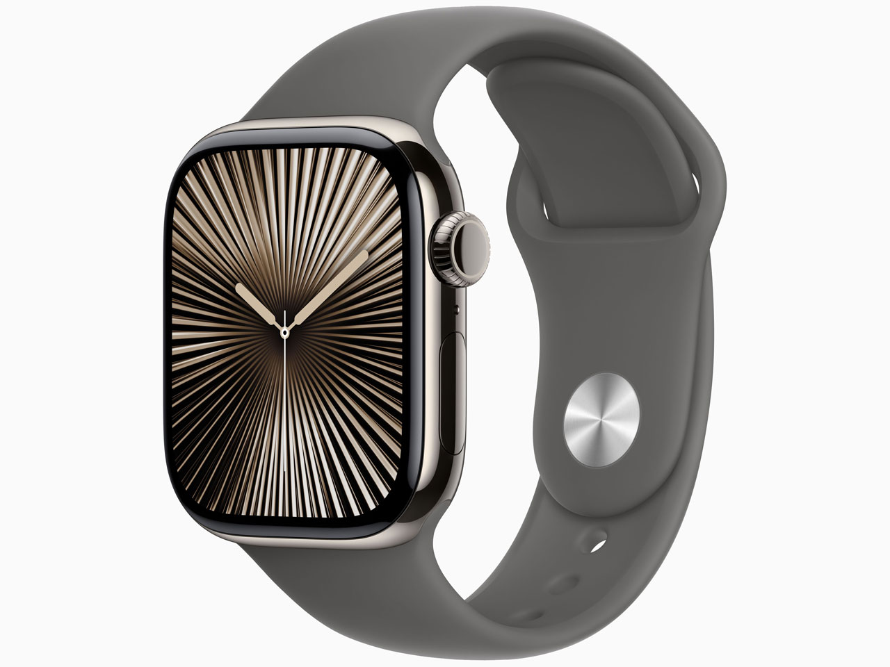 Apple Watch Series 10 GPS+Cellularモデル 42mm MWXE3J/A [ナチュラルチタニウムケース・ストーングレイスポーツバンド M/L]