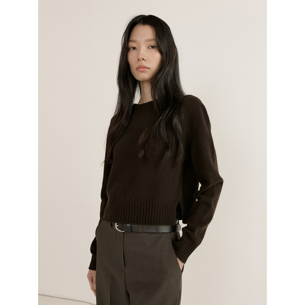 レムホールガーメントクロップニット (4COLOR)