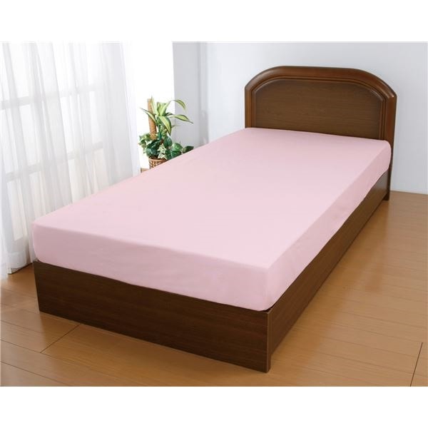 [京都西川]綿100%ベッドシーツ ピンク ダブル