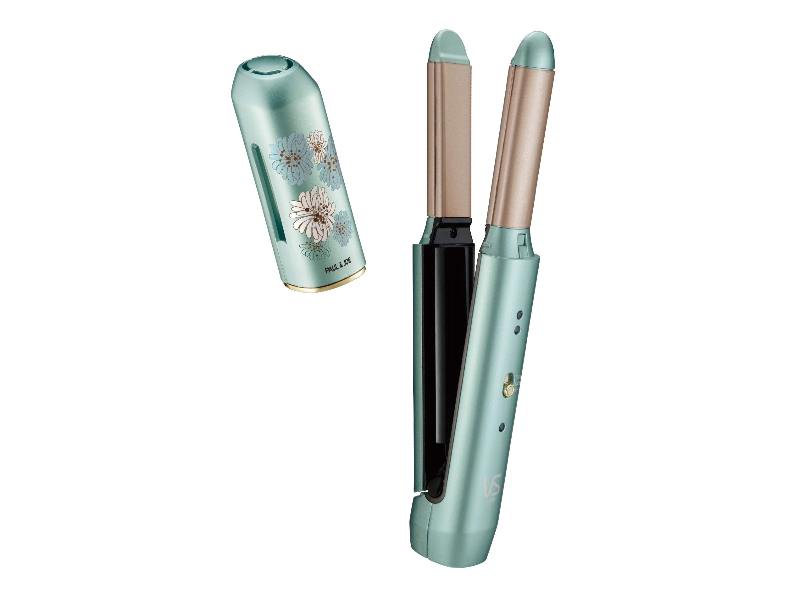 ヴィダル サスーン カール&ストレート 2WAY ヘアアイロン ポール&ジョー コラボ コードレス USB充電式 海外対応 ブルー VSI-1030/AJ