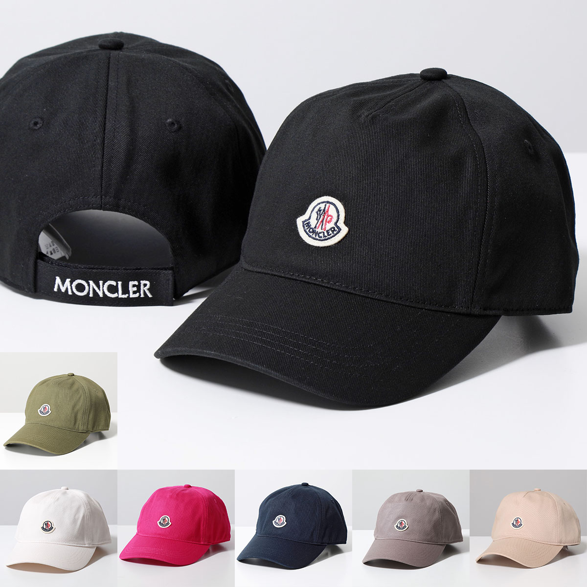 MONCLER モンクレール ベースボールキャップ BASEBALL 3B00041 V0006 レディース コットン アイコンパッチ ロゴ刺繍 帽子 カラー5色 39,872円