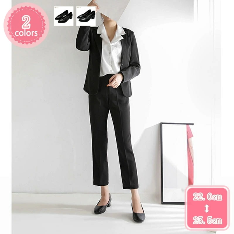 1000円OFFクーポン パンプス 痛くない ミドルヒール 黒 シンプル 幅広 柔らかい 歩きやすい 大きいサイズ 楽ちん 走れる 長時間 疲れない 通勤 仕事 立ち仕事 おしゃれ レディースシューズ