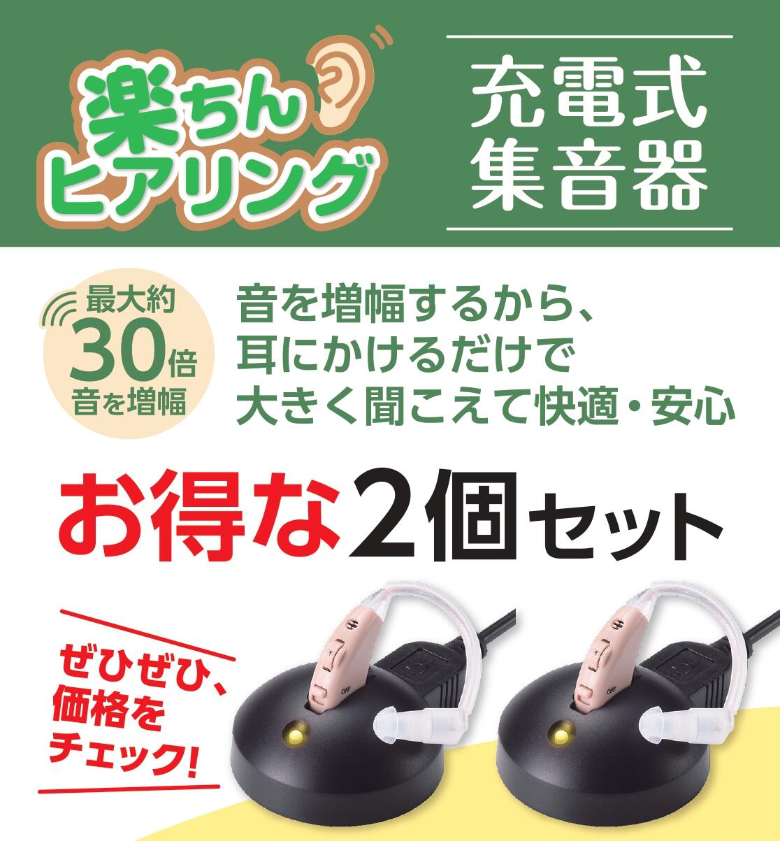 オークロン 楽ちんヒアリング 2個セット ベージュ RAH-WSBE 2個セットRAHWSBE