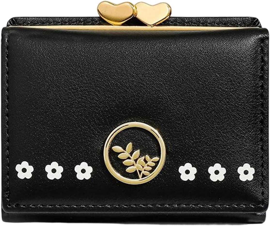 【20%OFFクーポン】ミニ財布 レディース 財布 がま口 三つ折り 花柄 ボタン 大容量 カード入れ 小銭入れ 多機能 使いやすい コンパクト 軽い コインケース ウォレット かわいい おしゃれ プ