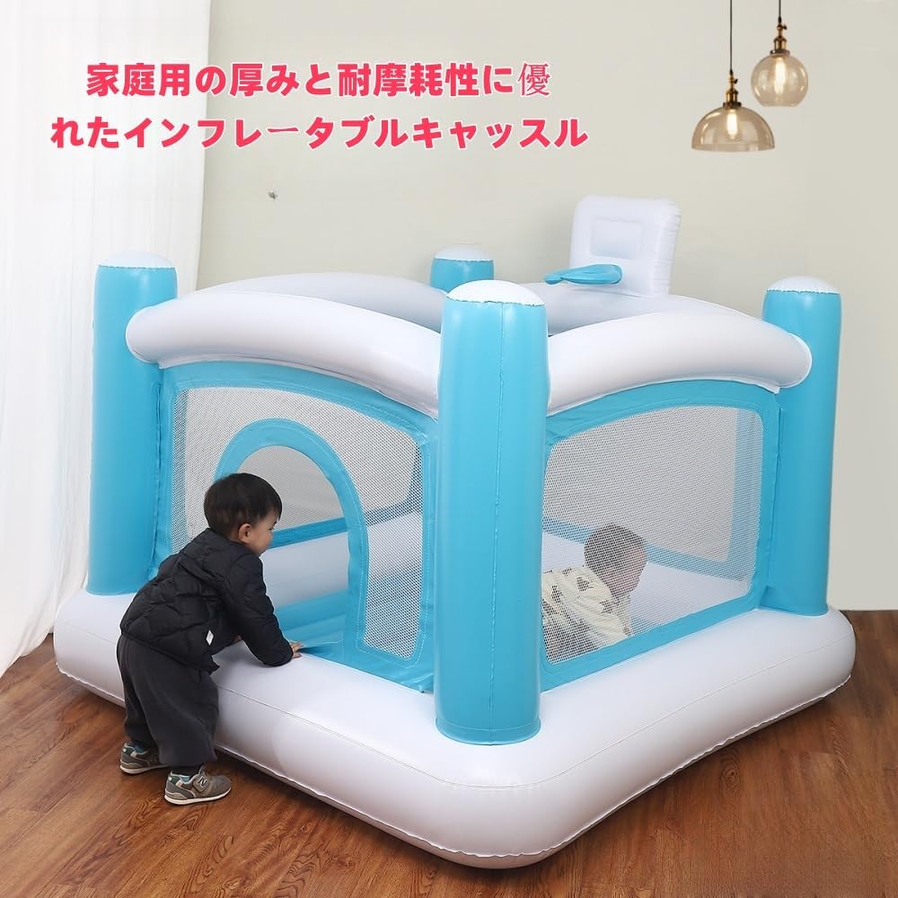 エアー遊具 子供用バウンス インフレータブルトランポリン 型娯楽機器 子供用娯楽小型トランポリンバウンス PVC素材を使用し 強度と耐久性に優れています 家庭遊び場公園芝生水遊び
