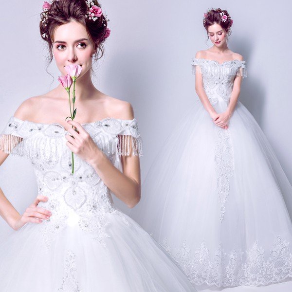 ウエディングドレス 安い 二次会 ウェディングドレス 結婚式 プリンセス エンパイア 花嫁 ドレス 披露宴 ロングドレス ブライダル 大きいサイズ