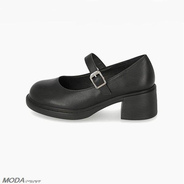 軽量クッションUPチャンキーメリージェーン女性パンプス2XWD45XD_GN