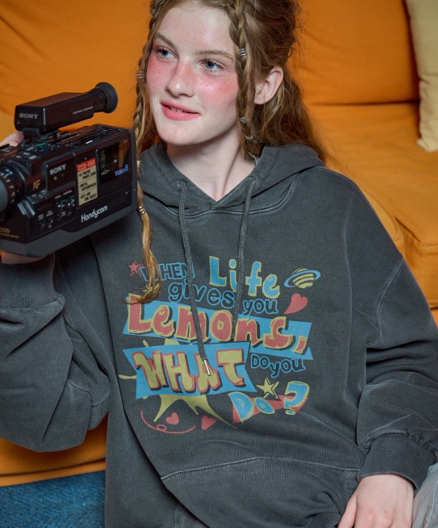 ライフワット ピグメント パーカー Smoke Black UNISEX