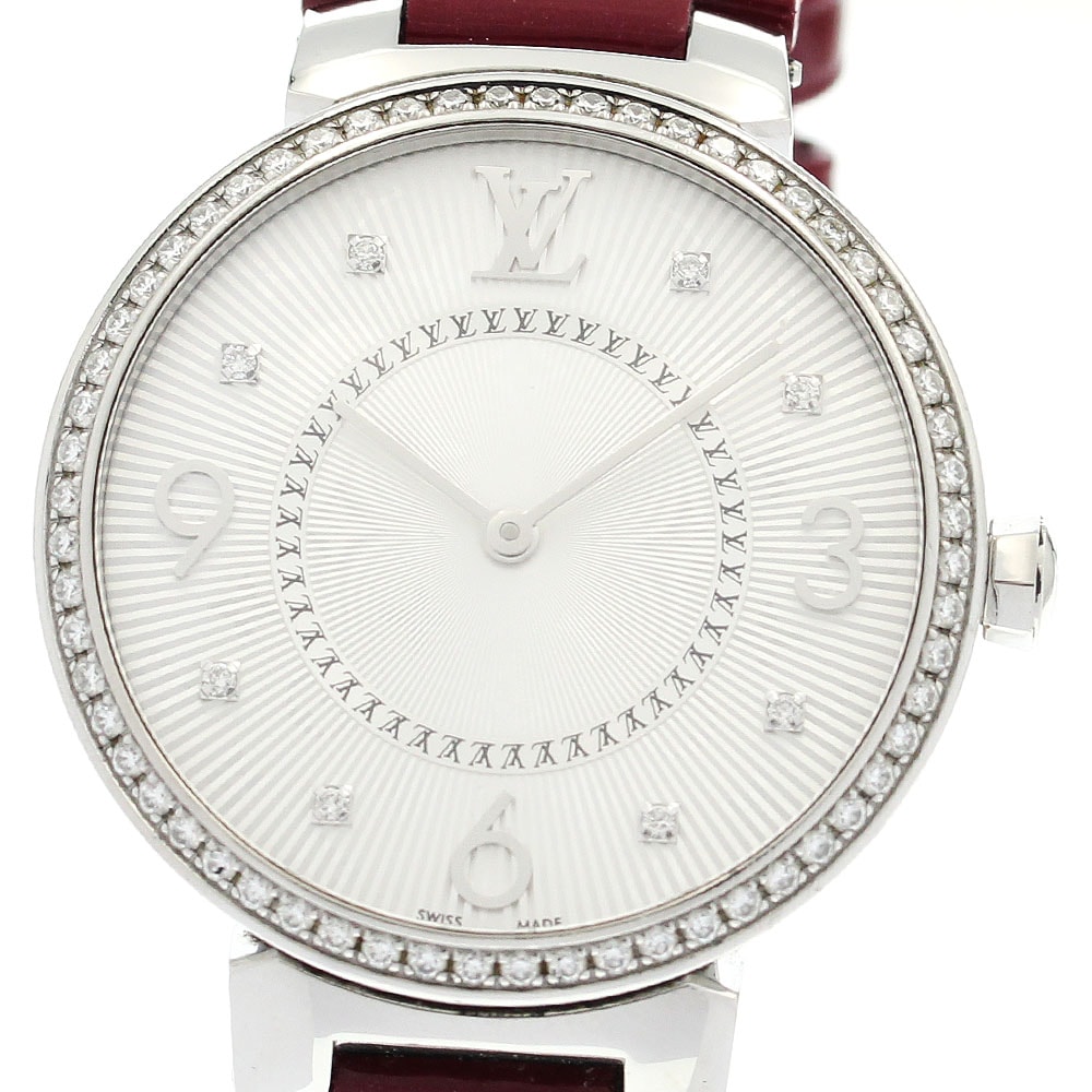 ルイ・ヴィトン LOUIS VUITTON Q13ML タンブール ダイヤベゼル 8Pダイヤ クォーツ レディース _899495【中古】