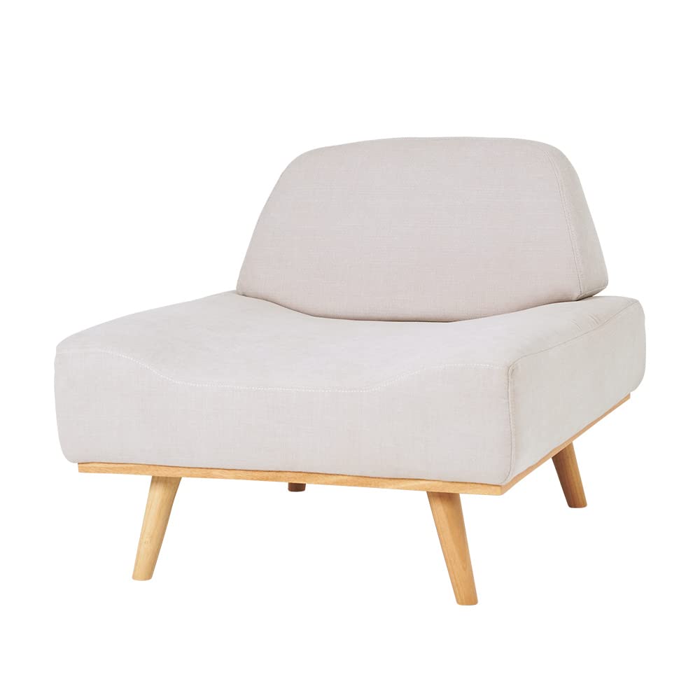 アームレスソファ1P 幅75cm【Rest】レスト_ホワイトベージュ