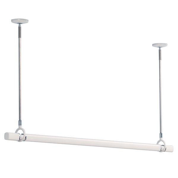 川口技研 QSC-15-W 室内用物干竿セット(ホワイト)標準サイズ QSC15W