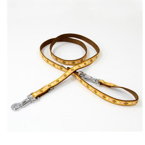 ペティオ アドメイト アーガイルリード S 小型犬用引き紐 オレンジ 1.2m (A57134)