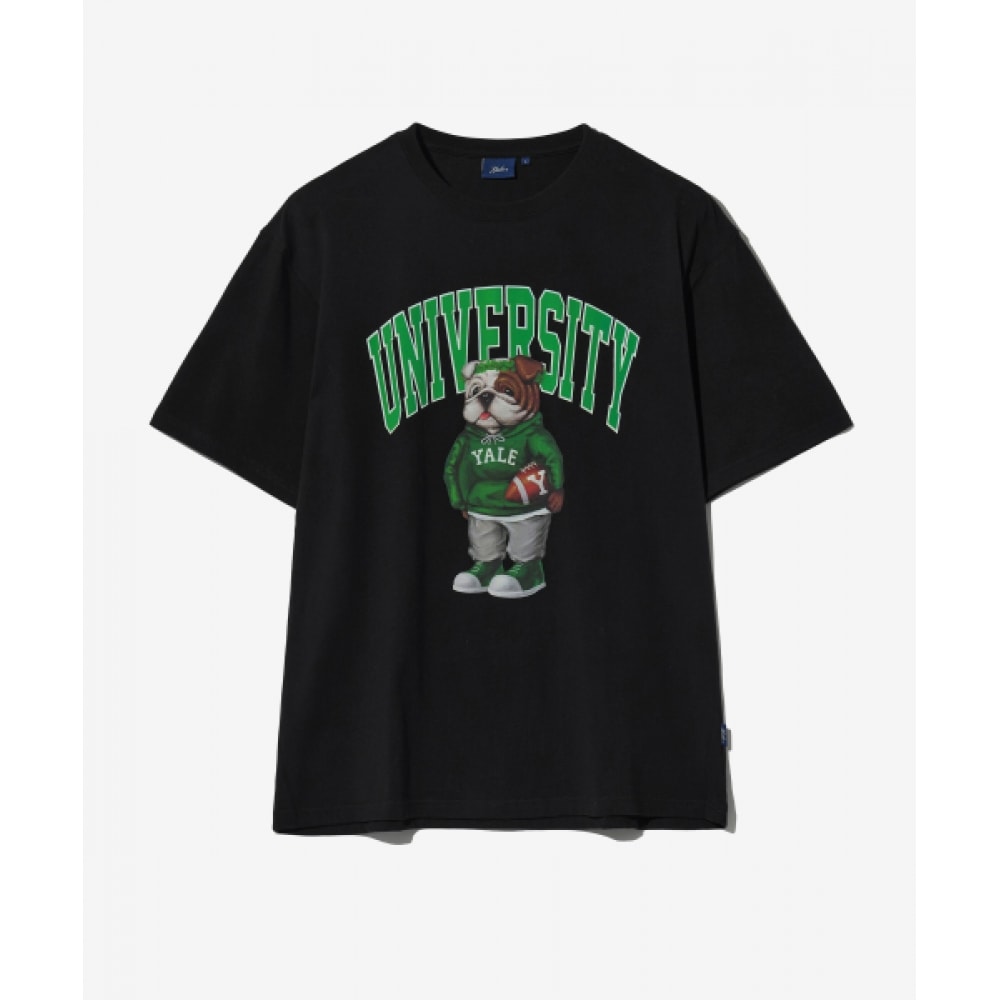 YALE (24SS) ユニバーシティダン Tシャツブラック/グリーン